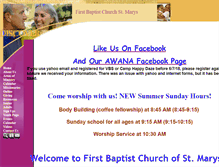 Tablet Screenshot of fbcstmarys.com
